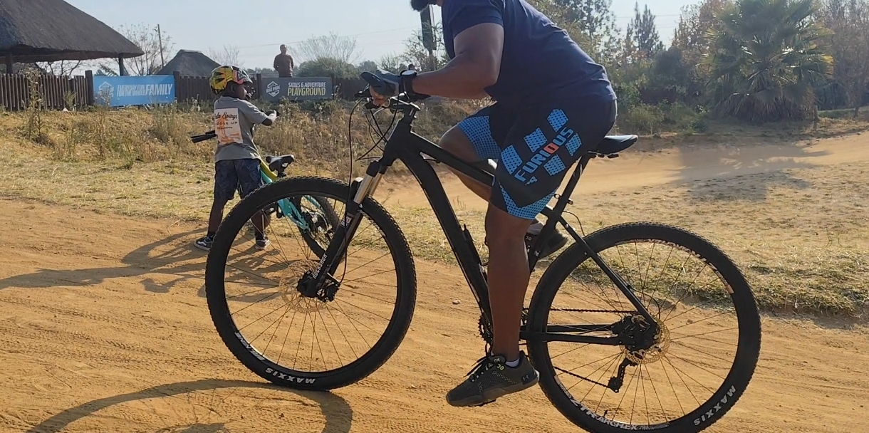Rider at the skills and adventure playground